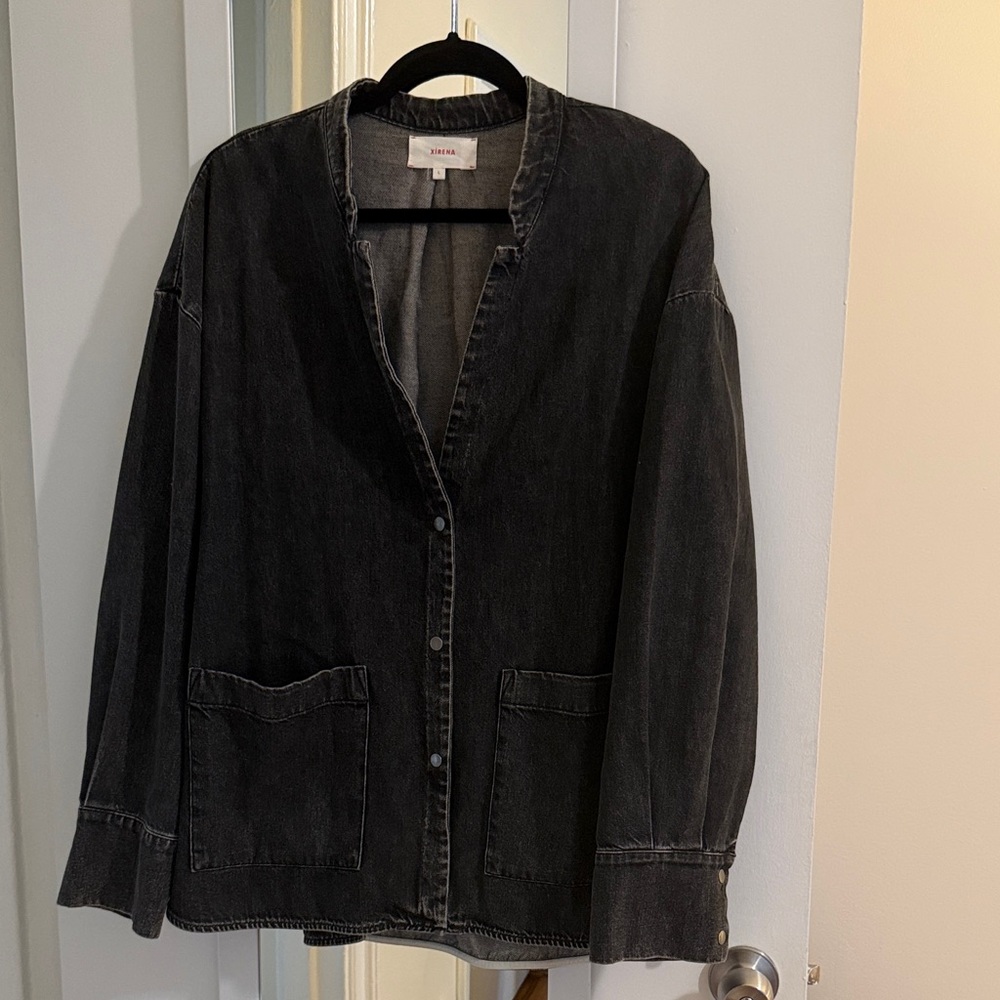 XiRENA Washed Black Denim Jacket